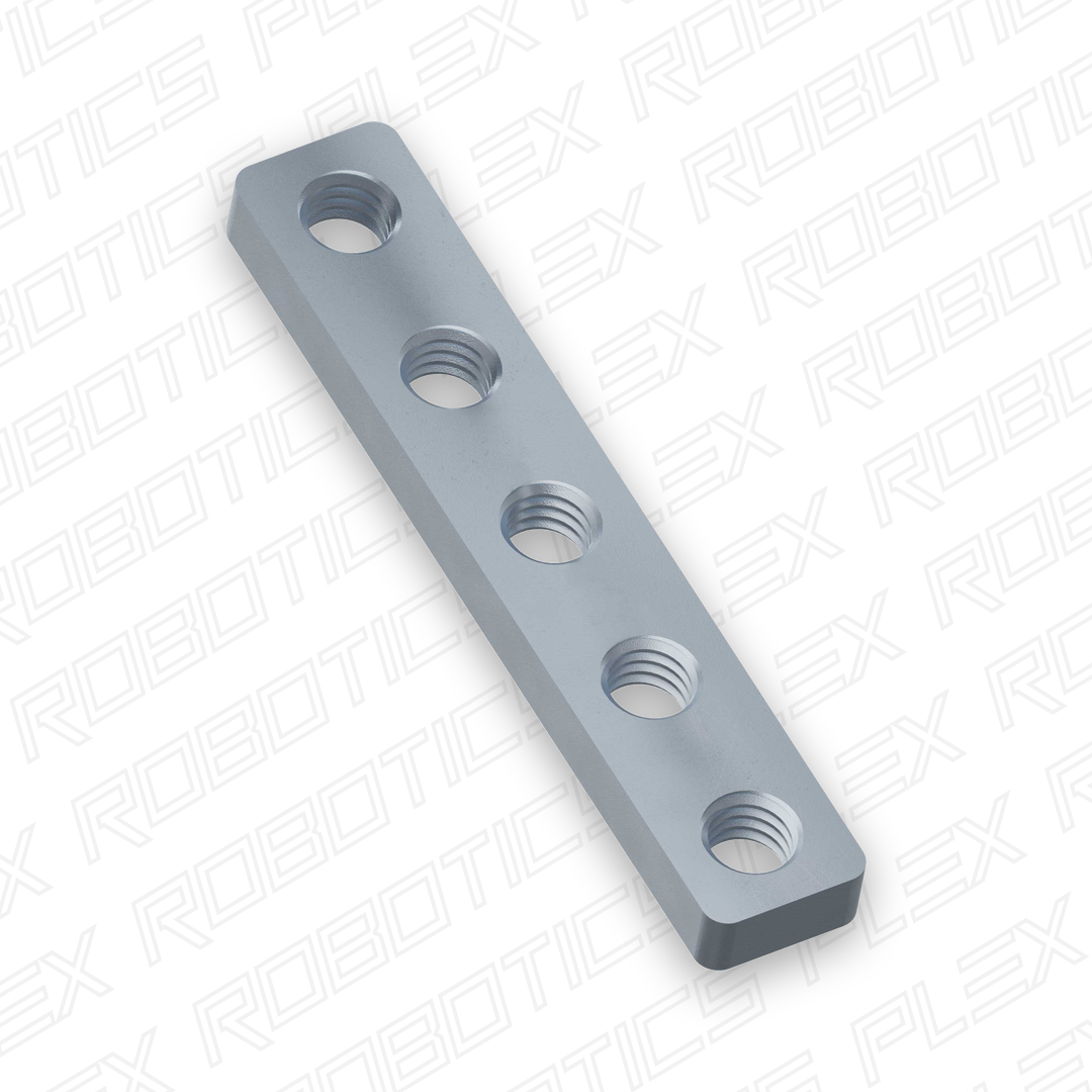1 x 5 Steel Threaded Plate - 2 Pack