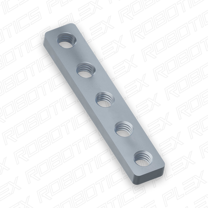 1 x 5 Steel Threaded Plate - 2 Pack