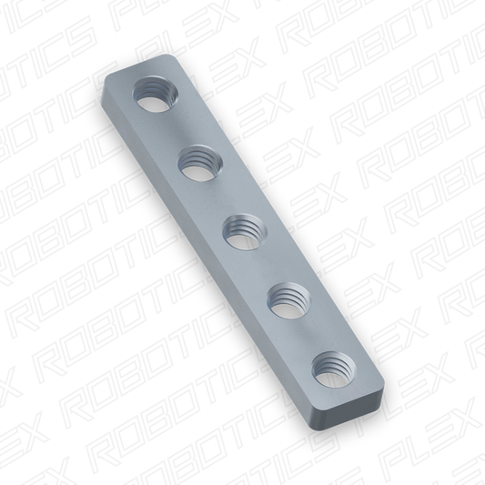1 x 5 Steel Threaded Plate - 2 Pack