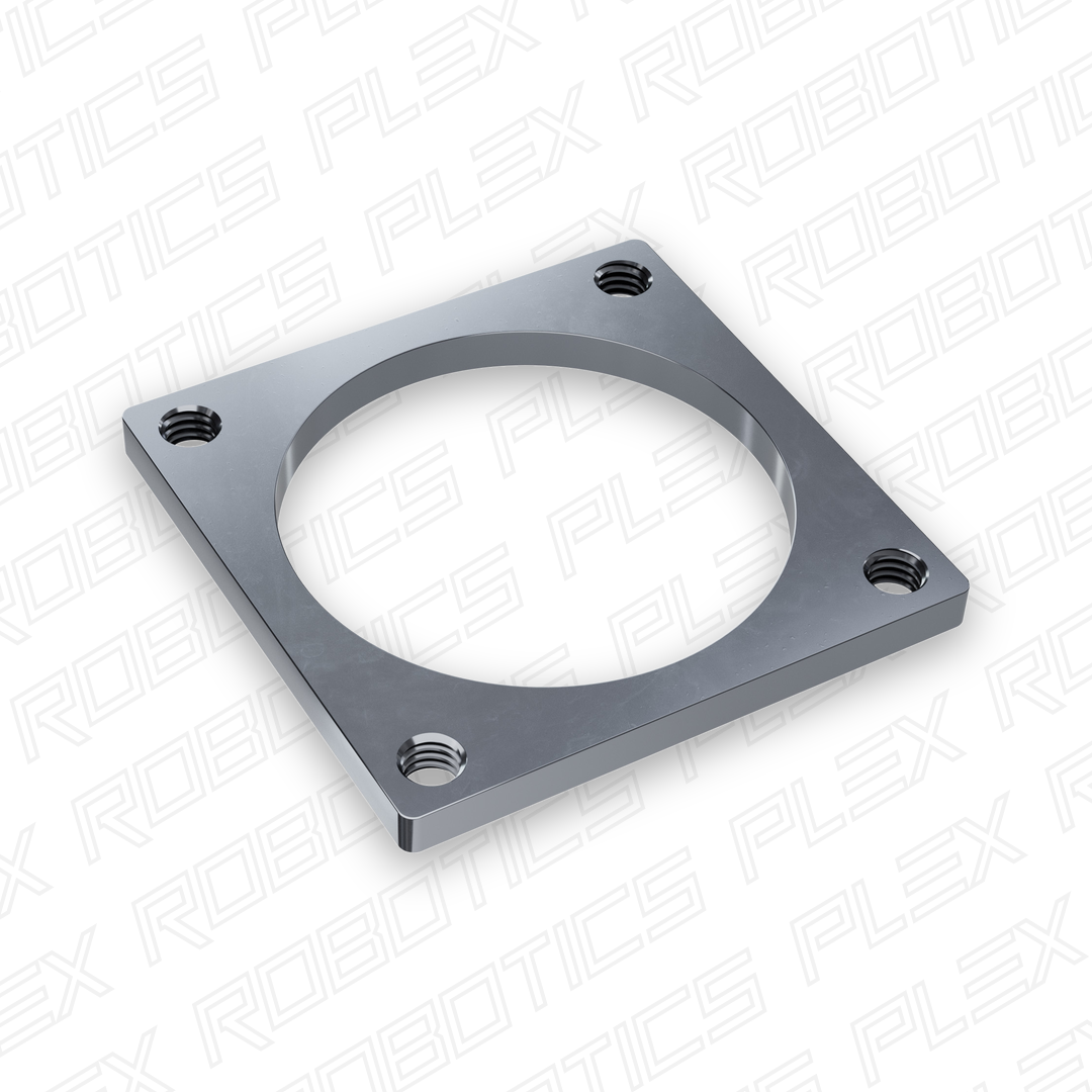 32mm Square Pattern Steel Threaded Plate - 2 Pack