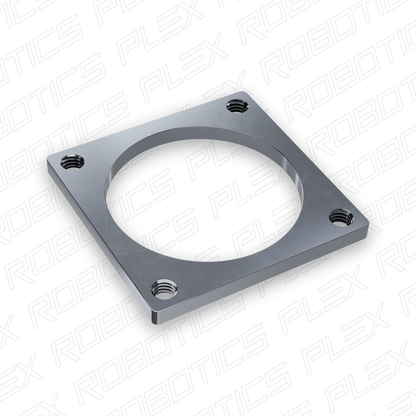 32mm Square Pattern Steel Threaded Plate - 2 Pack