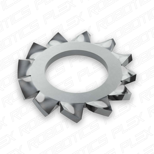 2810 Series Zinc-Plated Steel External - Tooth Lock Washer (4mm ID x 8mm OD) - 25 Pack