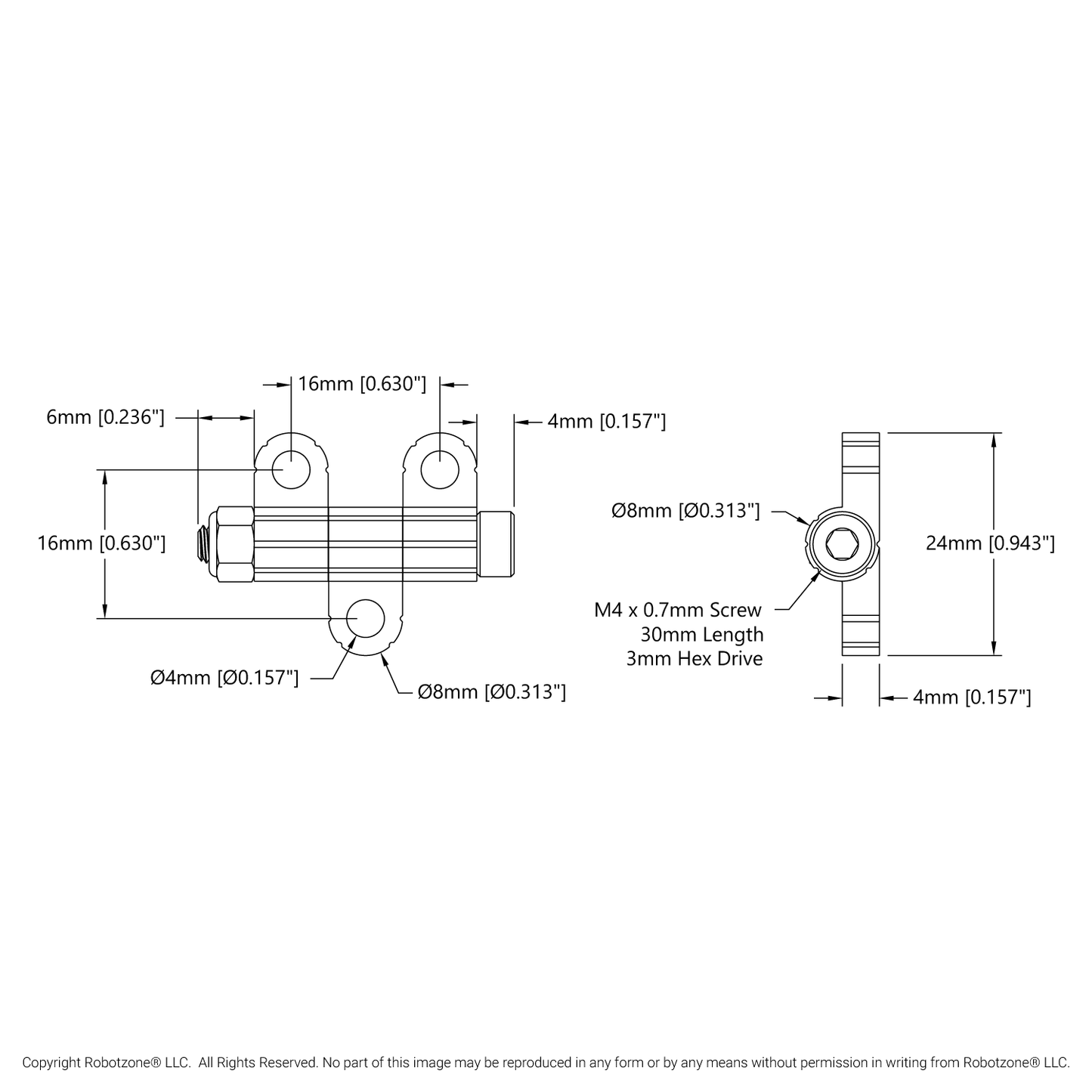 Plastic Hinge - 2 Pack