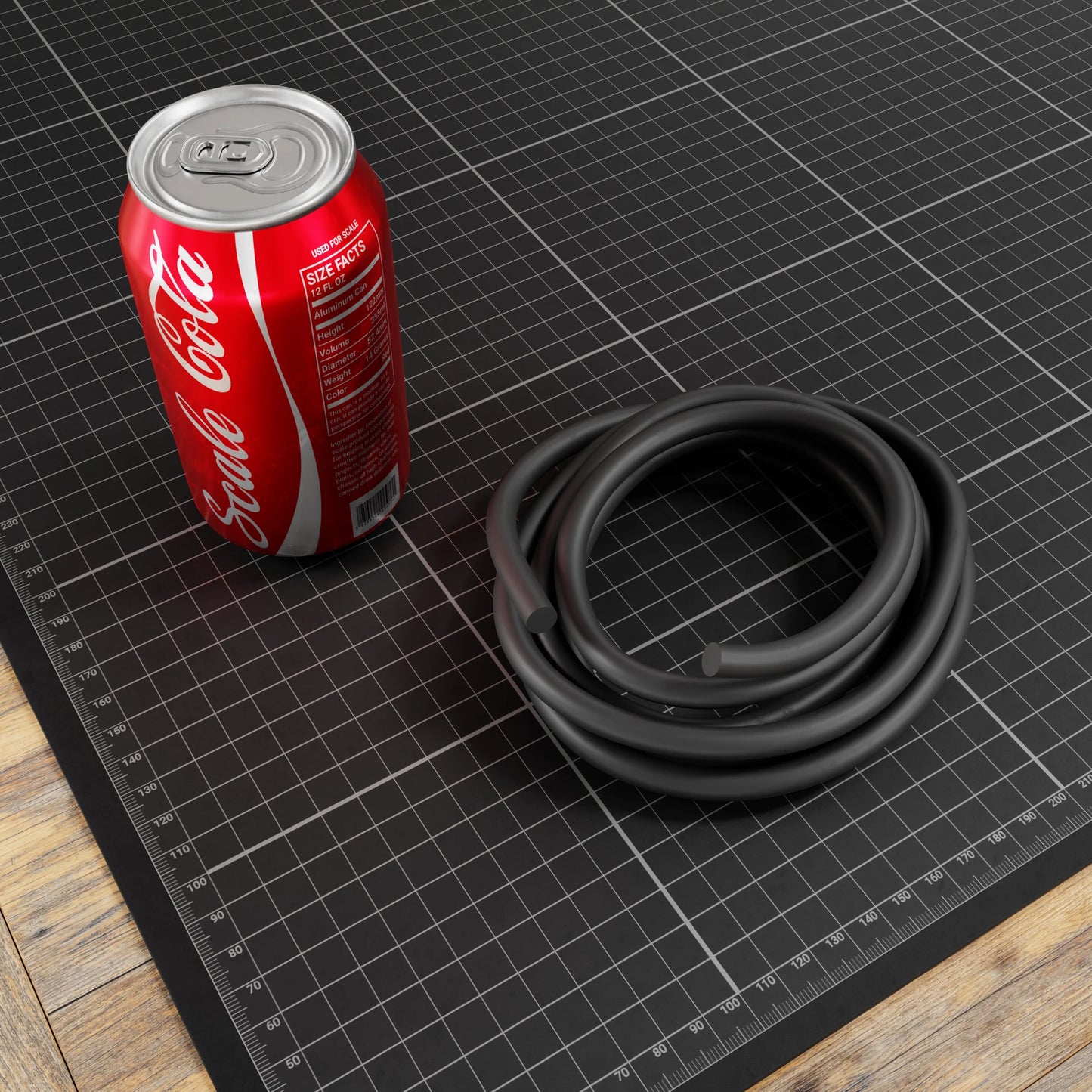 Silicone Rubber Cord (8mm Diameter, 50A Durometer, 2 meter Length)