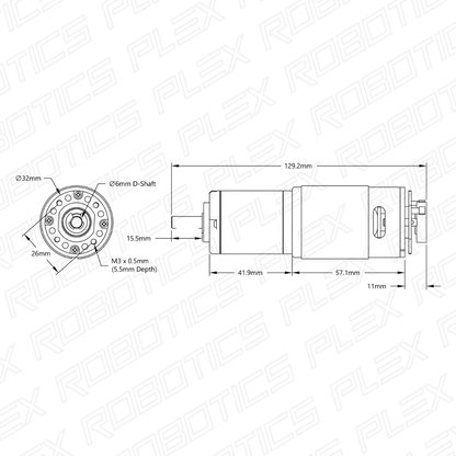 HD Premium Planetary Gear Motor w/Encoder