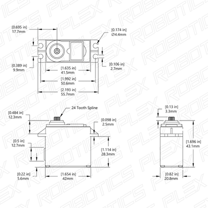 HS-646WP Servo-Clockwise (stock)-Stock Rotation