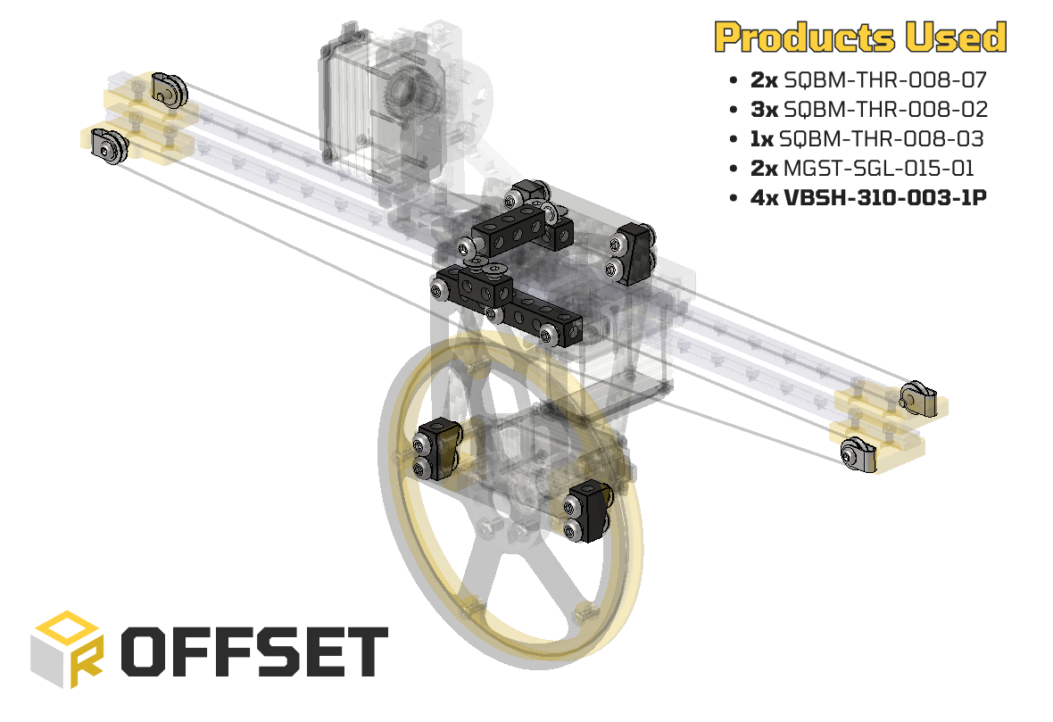 Offset Threaded Square Beam Bundle (64 pack)