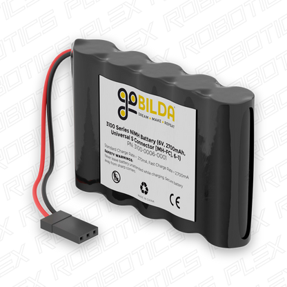 NiMH Battery (6V, 2700mAh, 2-Pos TJC8 Power Connector [MH-FC], 6-1)
