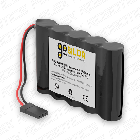 NiMH Battery (6V, 2700mAh, 2-Pos TJC8 Power Connector [MH-FC], 6-1)