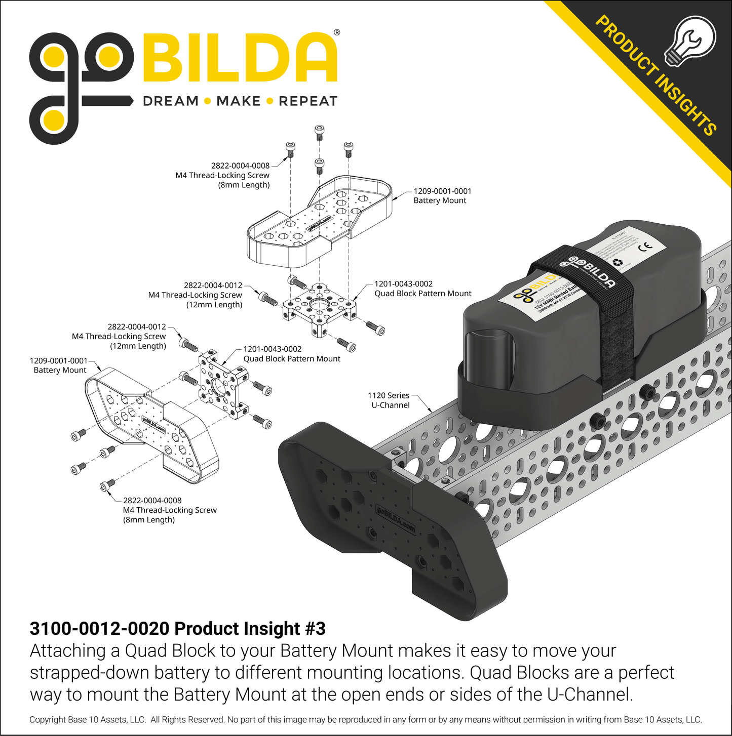 12V NiMH Nested Battery (3000mAh, MH-FC XT30 Connector)