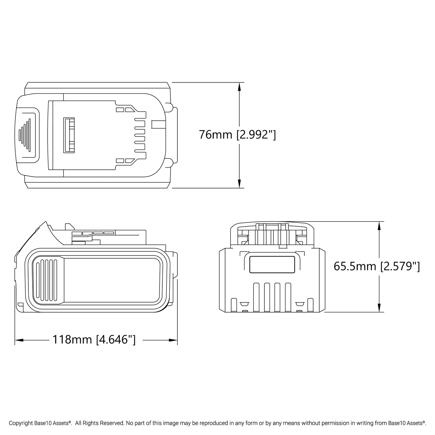 20V, 6Ah Li-ion Battery with LED Capacity Meter
