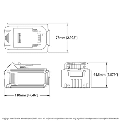 20V, 6Ah Li-ion Battery with LED Capacity Meter
