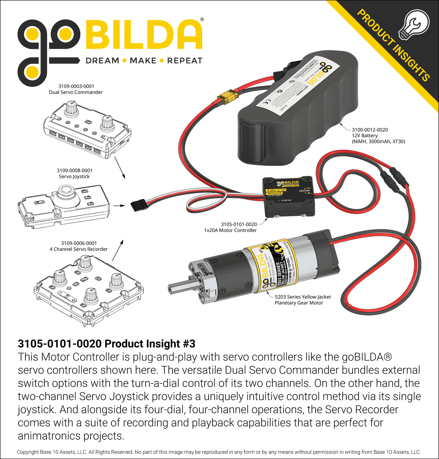 1x20A Motor Controller (9-30V Input)