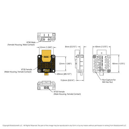 XT30 Power Distribution Board (XT90 Input, 8 x XT30 Outputs)