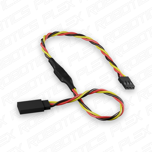 Signal-Boosting Servo Extension (3-Pos TJC8, MH-FC to FH-MC, 300mm Length)