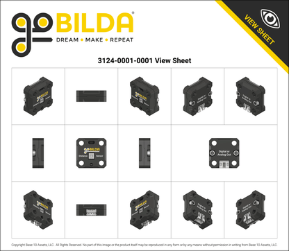 Laser Distance Sensor (1m Range, 3.3-5V, Digital or Analog Output)