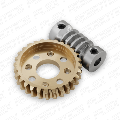 Worm Gear Set (28:1 Ratio, 6mm D-Bore Worm)