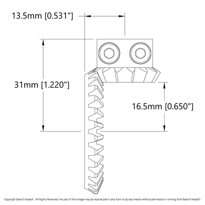 2:1 Ratio Bevel Gear Set (6mm D-Bore Pinion Gear)