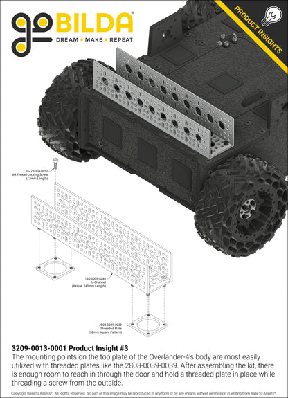 Overlander-4 All-Terrain Robot Platform (25lb Payload, 3.8mph) (Without Battery & Charger)