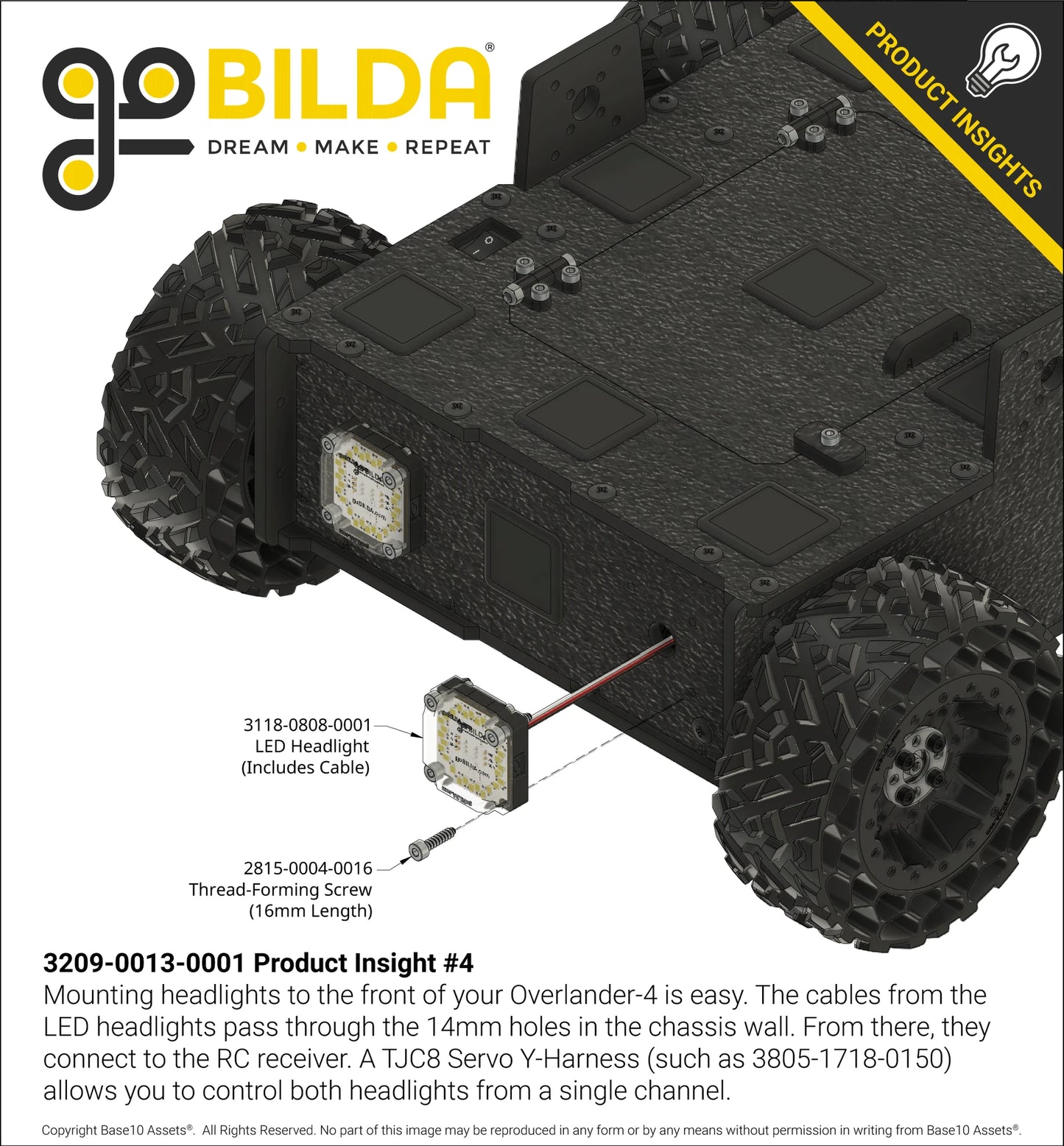 Overlander-4 All-Terrain Robot Platform (25lb Payload, 3.8mph) (Without Battery & Charger)