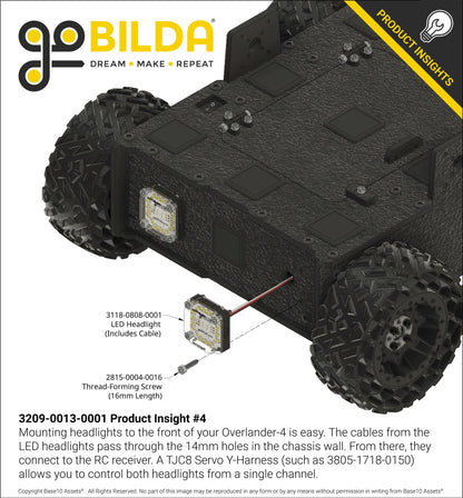 Overlander-4 All-Terrain Robot Platform (25lb Payload, 3.8mph) (Without Battery & Charger)