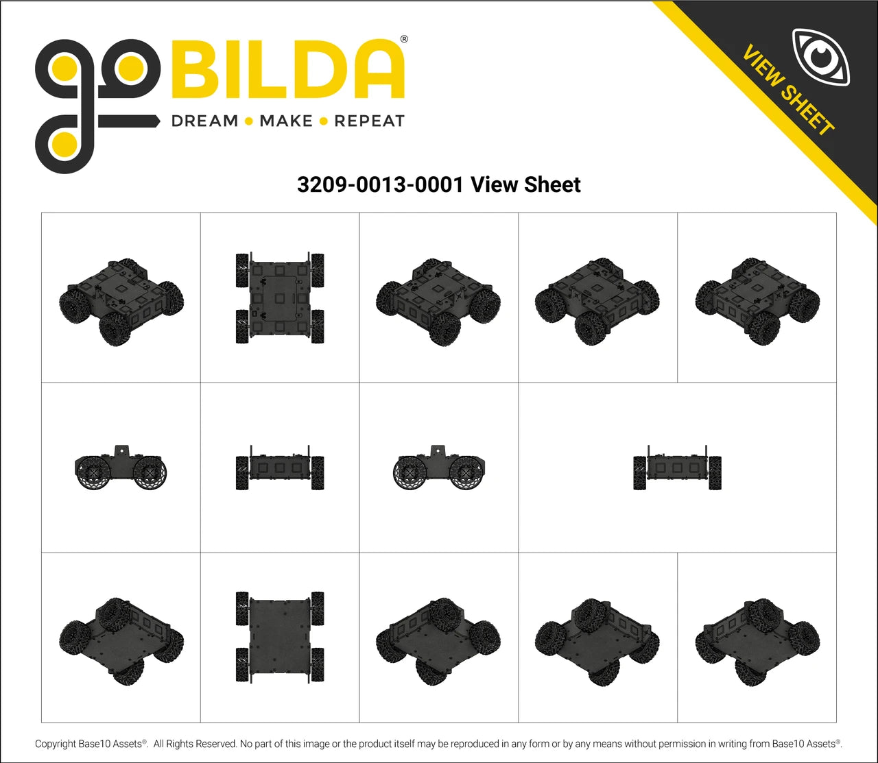 Overlander-4 All-Terrain Robot Platform (25lb Payload, 3.8mph) (Without Battery & Charger)