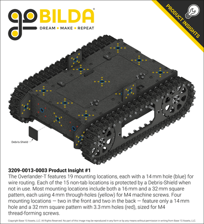 Overlander-T All-Terrain Robot Platform (25lb Payload, 3.8mph) (Without Battery & Charger)