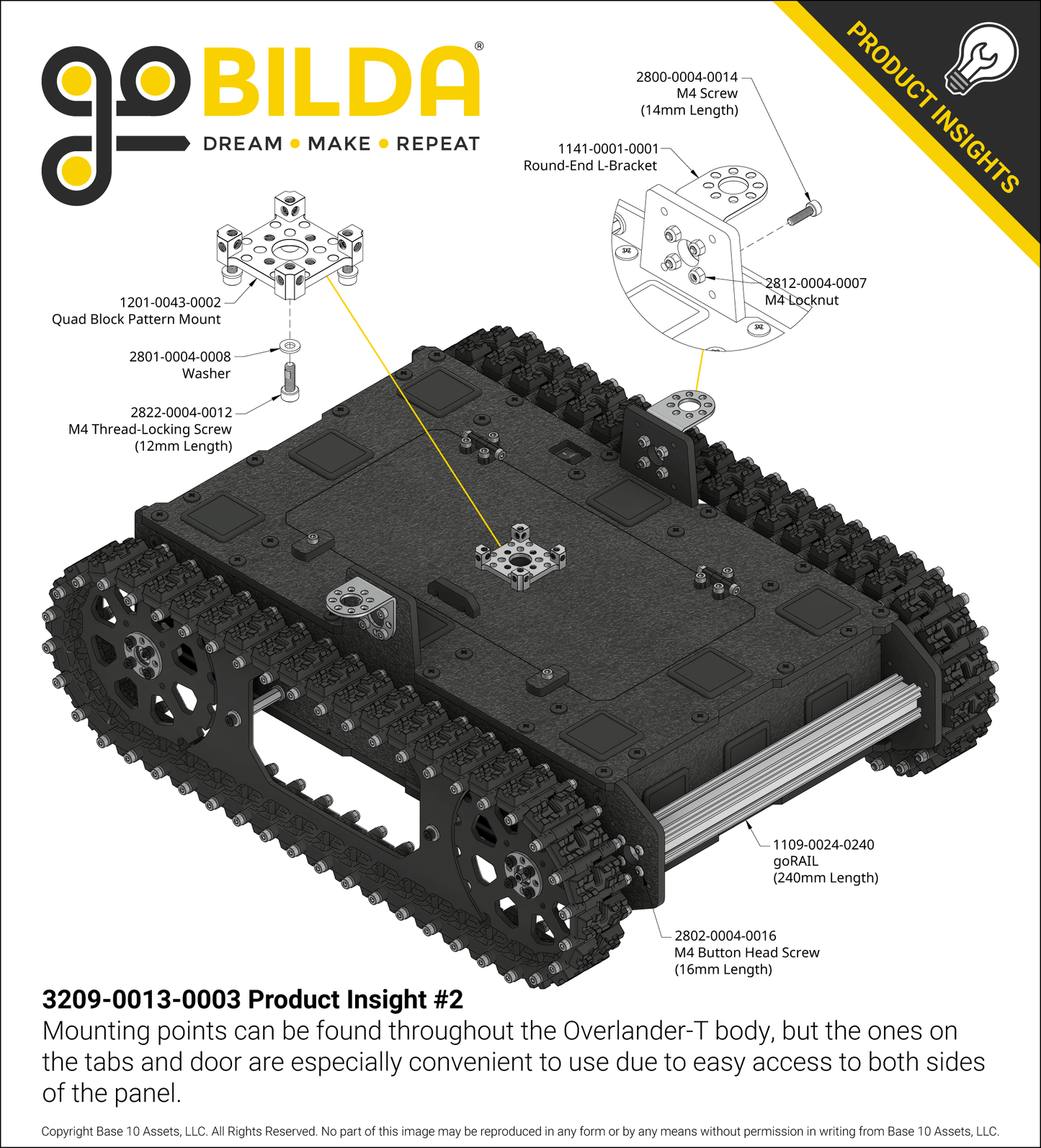 Overlander-T All-Terrain Robot Platform (25lb Payload, 3.8mph) (Without Battery & Charger)