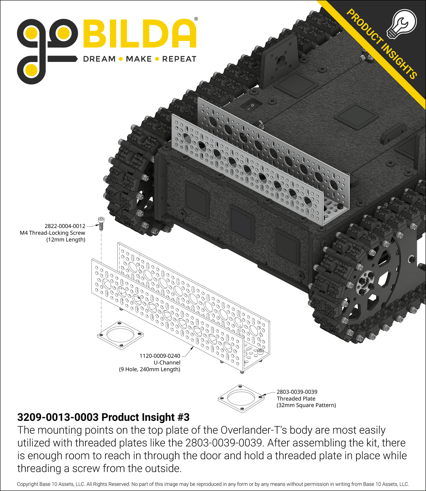 Overlander-T All-Terrain Robot Platform (25lb Payload, 3.8mph) (Without Battery & Charger)