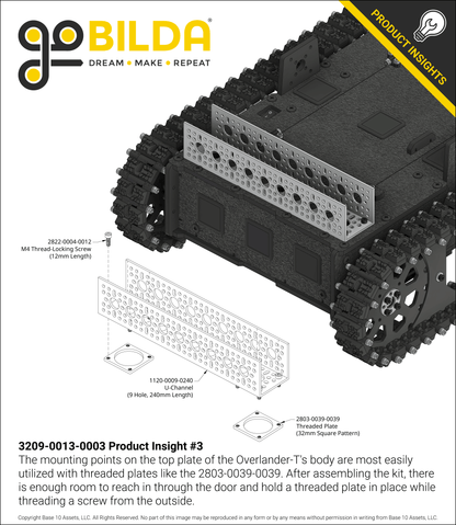 Overlander-T All-Terrain Robot Platform (25lb Payload, 3.8mph) (Without Battery & Charger)