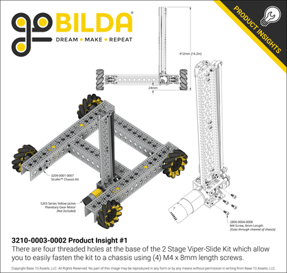 2 Stage Viper-Slide Kit (Belt-Driven, 336mm Slides)
