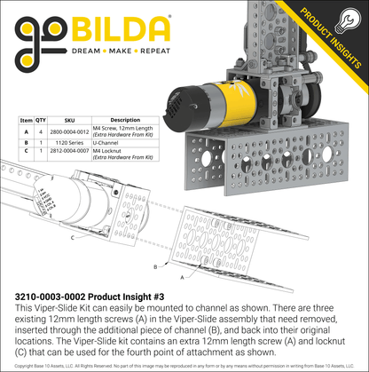 2 Stage Viper-Slide Kit (Belt-Driven, 336mm Slides)