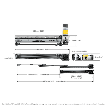 2 Stage Viper-Slide Kit (Belt-Driven, 336mm Slides)
