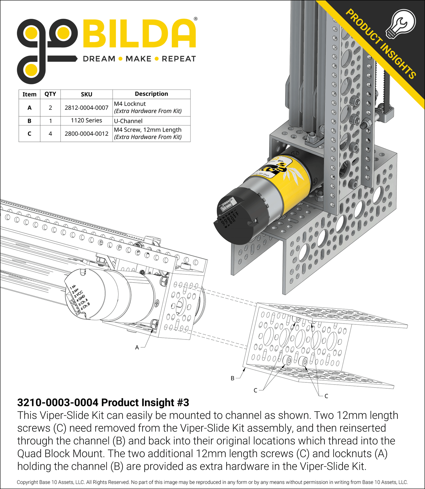 4 Stage Viper-Slide Kit (Belt-Driven, 336mm Slides)