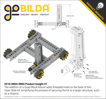 4 Stage Viper-Slide Kit (Belt-Driven, 240mm Slides)