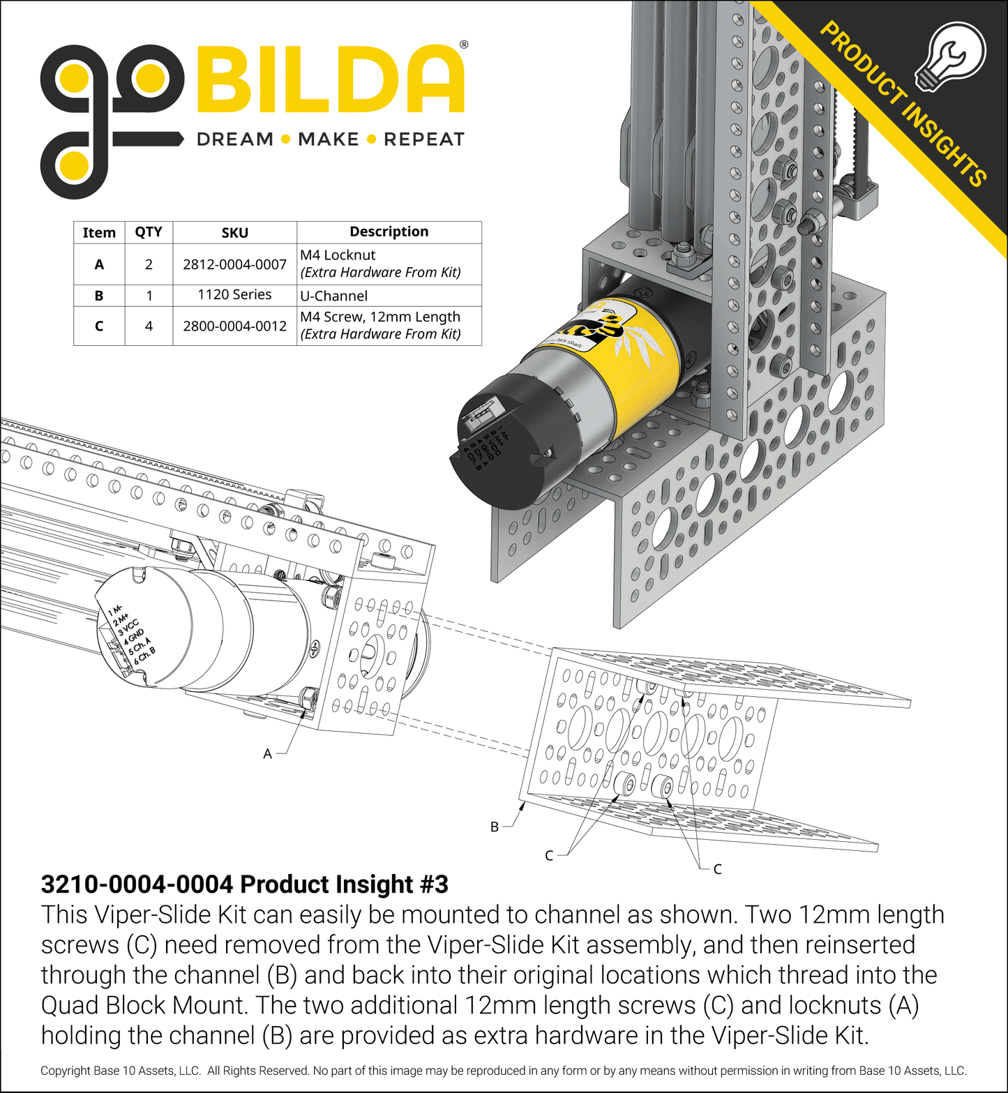 4 Stage Viper-Slide Kit (Belt-Driven, 240mm Slides)