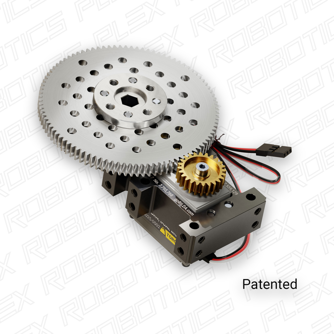 Stingray-4 Servo Gearbox (0.68 sec/60°, 15 RPM, 1400 oz-in Torque, 450° Rotation)