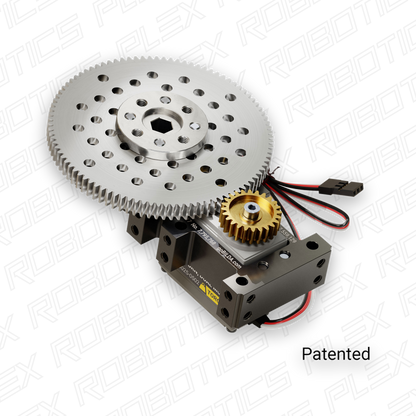 Stingray-4 Servo Gearbox (0.68 sec/60°, 15 RPM, 1400 oz-in Torque, 450° Rotation)