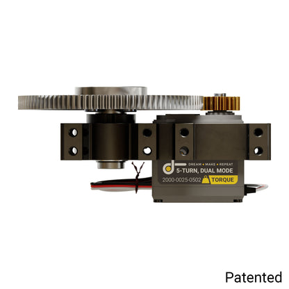 Stingray-5 Servo Gearbox (0.85 sec/60°, 12 RPM, 1750 oz-in Torque, 360° Rotation)