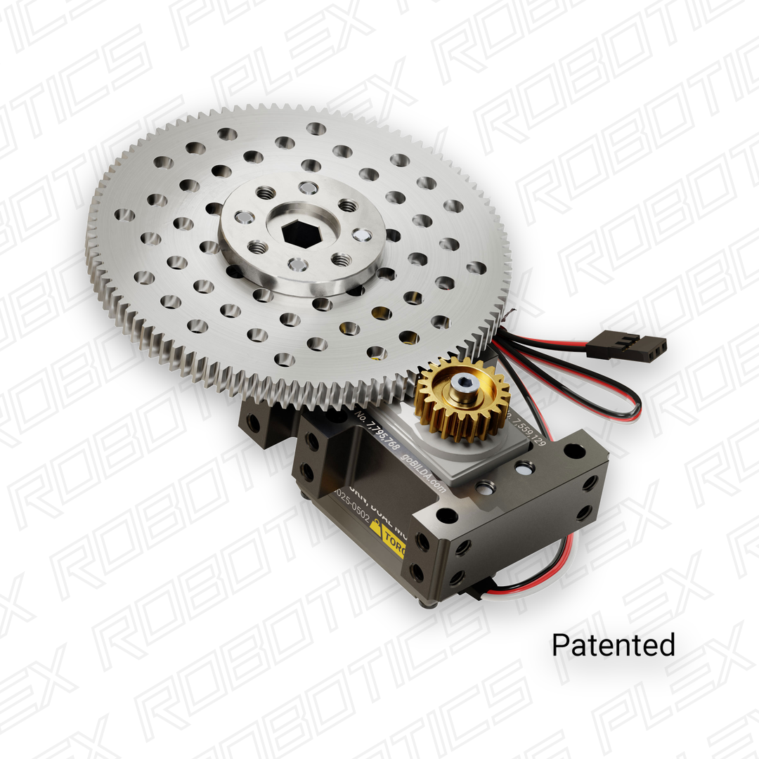 Stingray-5 Servo Gearbox (0.85 sec/60°, 12 RPM, 1750 oz-in Torque, 360° Rotation)
