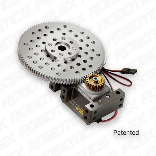 Stingray-5 Servo Gearbox (0.85 sec/60°, 12 RPM, 1750 oz-in Torque, 360° Rotation)