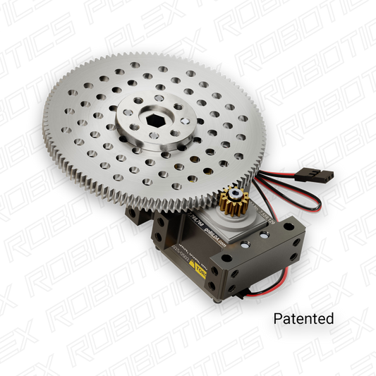 Stingray-9 Servo Gearbox (1.53 sec/60°, 6.7 RPM, 3150 oz-in Torque, 200° Rotation)