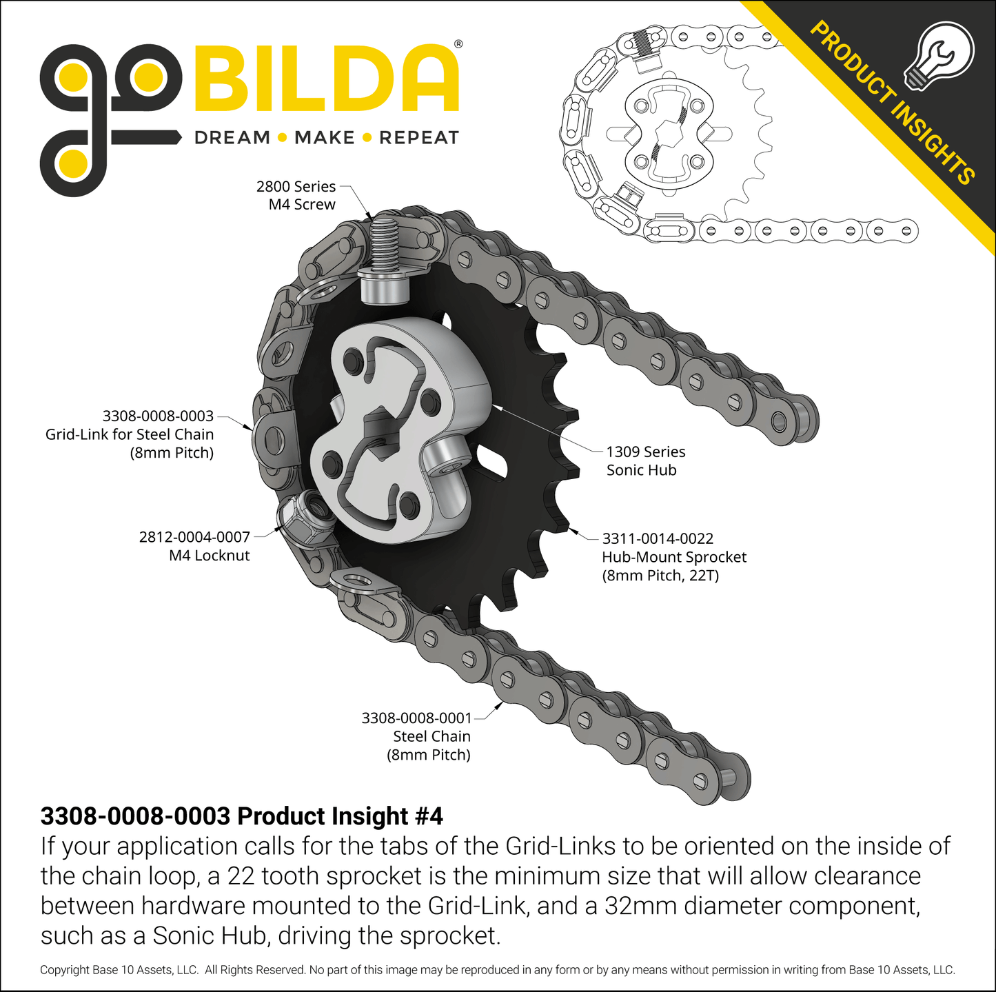 Grid-Link for 8mm Pitch Steel Chain - 6 Pack