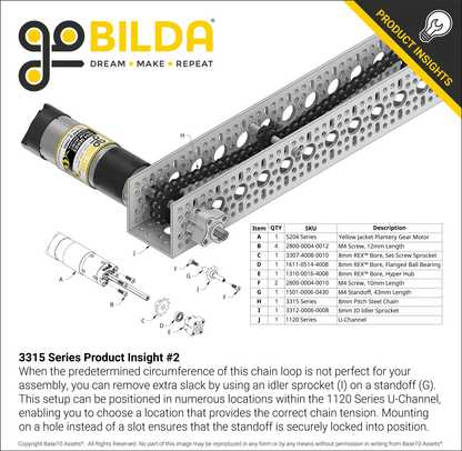 8mm Pitch Steel Chain Loop