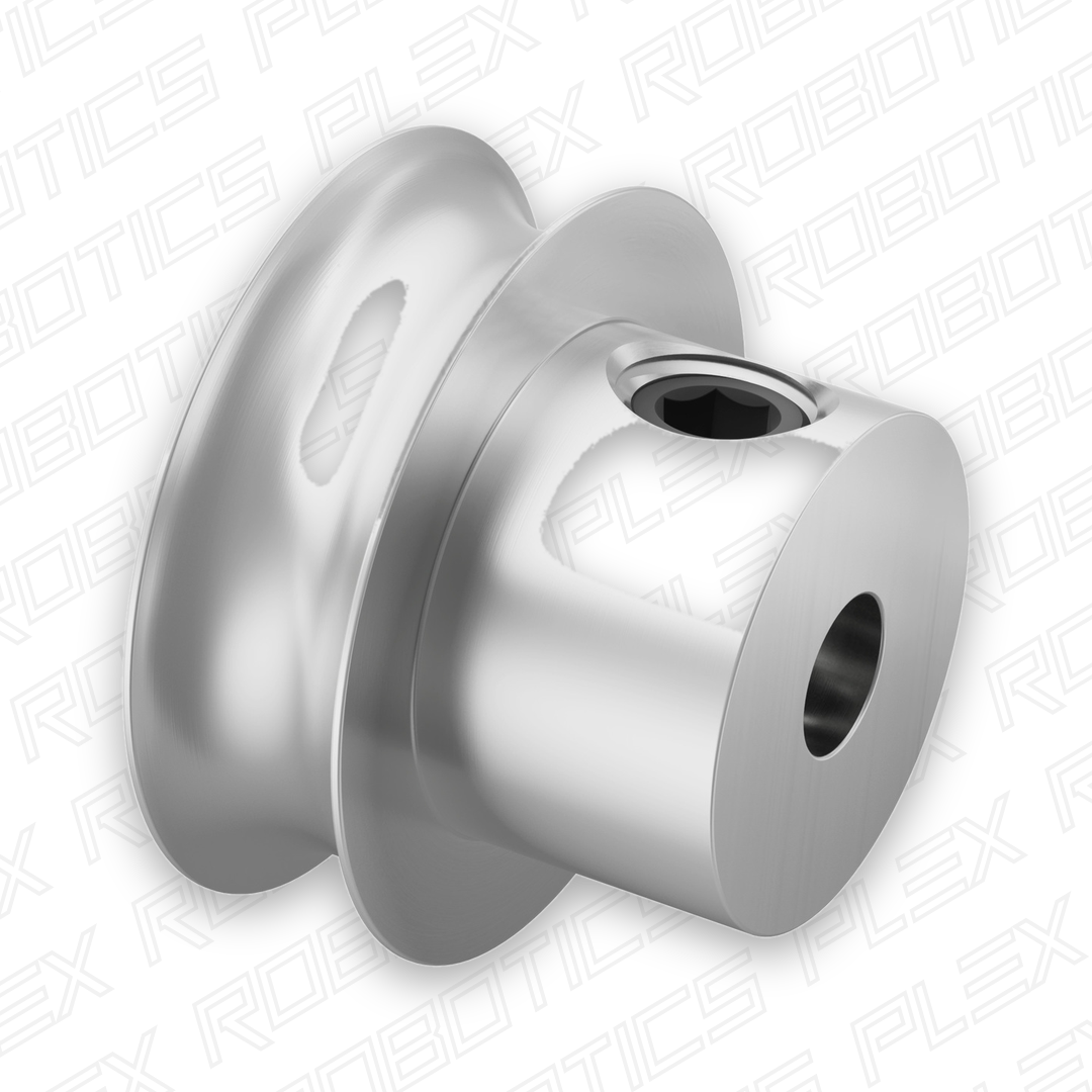 3401 Series Set-Screw Round Belt Pulley (4mm Bore, 16mm PD)