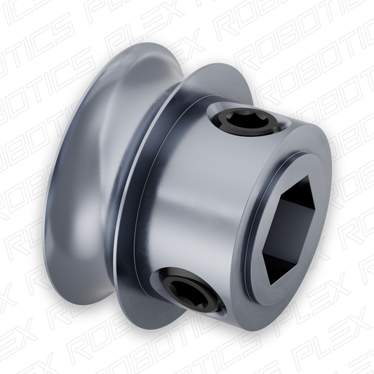 3401 Series Set-Screw Round Belt Pulley (8mm REX™ Bore, 16mm PD)