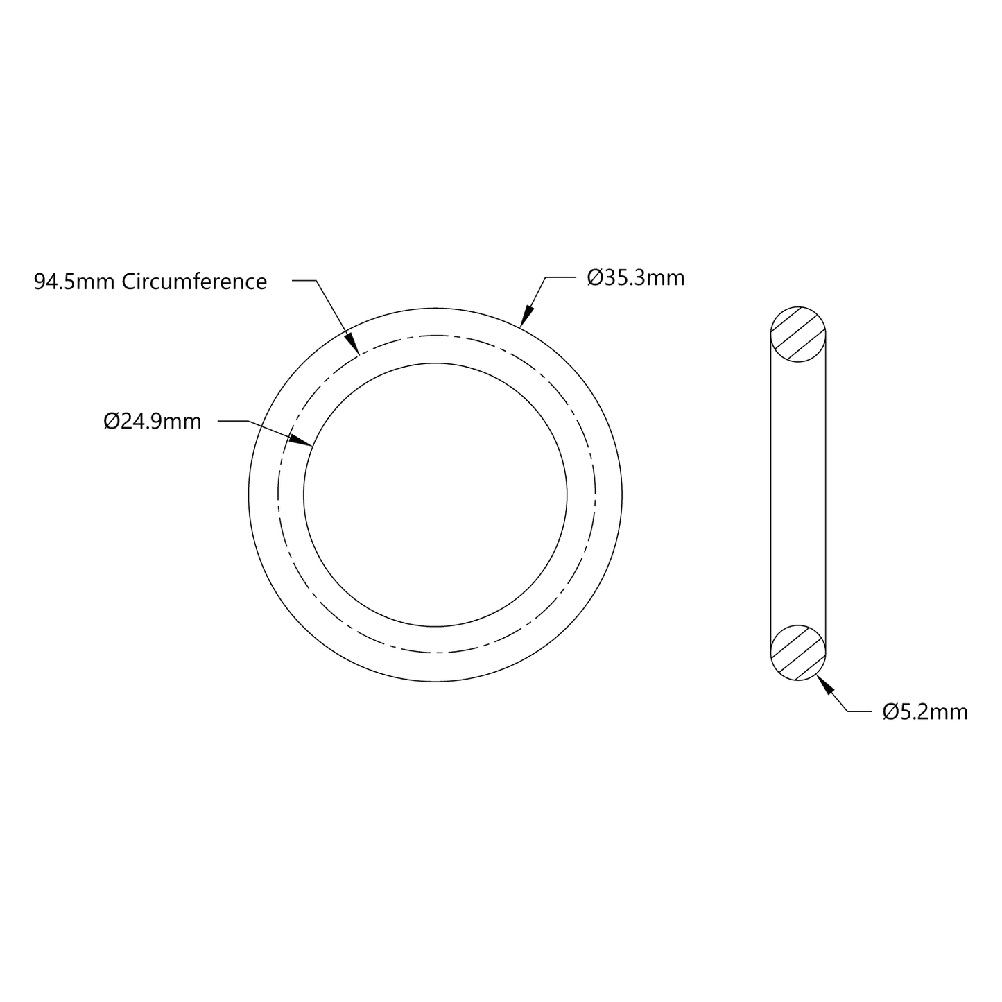 3405 Series Round Belt (5mm Cord Diameter)
