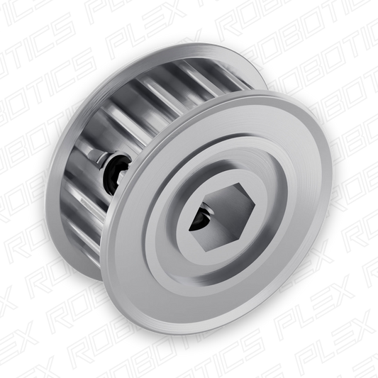 3417 Series 5mm HTD Pitch Set-Screw Pinion Timing Belt Pulley (8mm REX™ Bore, 16 Tooth)