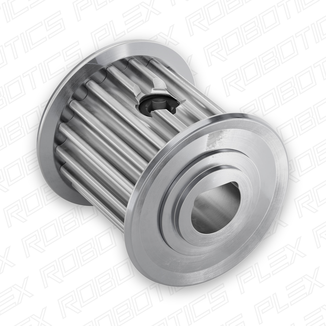 3mm HTD Pitch Set-Screw Pinion Timing Belt Pulley (6mm D-Bore, 18 Tooth)
