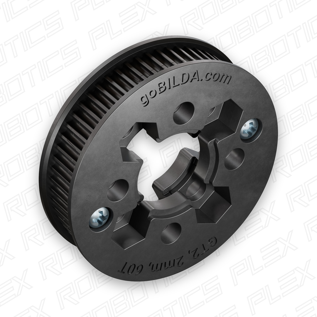 2mm Pitch GT2 Hub-Mount Timing Belt Pulley (14mm Bore, 60 Tooth)